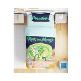 Erays Home Rick And Morty Animasyon Temalı 3d Dijital Baskılı Tek Kişilik Erkek Çocuk Genç Nevresim Takımı