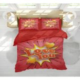 Erays Home Sevgililer Günü Çift Kişilik Nevresim Takımı - 200 x 220 cm - Kırmızı