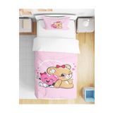 Erays Home Sevimli Ayıcık Bear 3D Dijital Baskılı Tek Kişilik Nevresim Takımı Çocuk Kız Nevresim Takımı
