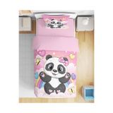 Erays Home Sevimli Panda 3D Dijital Baskılı Tek Kişilik Nevresim Takımı Çocuk Kız Nevresim Takımı