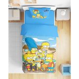 Erays Home Simpsons 3D Dijital Baskılı Tek Kişilik Çocuk Nevresim Takımı - Mavi - 160 x 220 cm