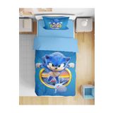 Erays Home Sonic 3d Dijital Baskılı Tek Kişilik Erkek Çocuk Nevresim Takımı Genç Nevresim Takımı