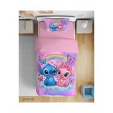 Erays Home Stitch Desenli 3D Dijital Baskılı Tek Kişilik Çarşafsız Kız Çocuk Nevresim Takımı Uyku Seti