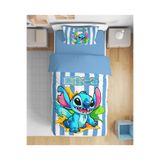 Erays Home Stitch Desenli 3D Dijital Baskılı Tek Kişilik Erkek Çocuk Nevresim Takımı Uyku Seti