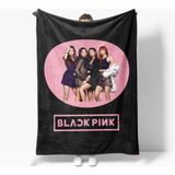 Erayshome Black Pink Desenli Baskılı Polar Tv Battaniyesi - 140 x 170 cm - Siyah