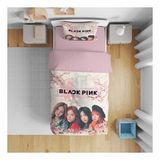 Erayshome Hediyelik Black Pink Tek Kişilik 3d Nevresim Takımı (Pembe)