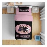 Erayshome Hediyelik Black Pink Tek Kişilik 3d Nevresim Takımı (Siyah)