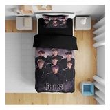 Erayshome Hediyelik BTS Tek Kişilik 3d Nevresim Takımı (Siyah)