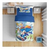 Erayshome Hediyelik Sonic Tek Kişilik 3d Nevresim Takımı (Mavi)
