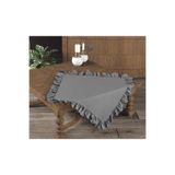 Erba kreasyon fırfırlı runner fırfırlı fiskos örtüsü masa örtüsü 80x80 pamuk polyester
