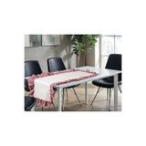Erba kreasyon Organik Pötikare Desenli Keten Runner 40 X 140 Cm Masa Örtüsü