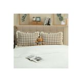 Erba kreasyon Pötökare Desenli Yastık Kılıfı Fırfırlı Yastık Kılıfı 50x70cm 2li Duck Keten Kumaş