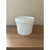 Erbaşlar 5 Adet 5 Lt Beyaz Plastik Kova (KAPAKLI) Un, Bakliyat, Şeker, Yoğurt, Erzak Ve Gıda Saklama