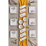 Erbaşlar Time Nature 16 Parça 6 Kişilik Lüx Kare Kahvaltı Takımı, Kahvaltı Seti