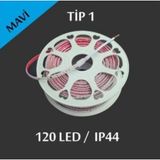 Erbay 220V 120 Ledli Şerit LED Mavi Işık 50 Metre
