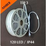 Erbay 220V Şerit LED 120 Ledli Amber