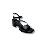 Erbay 402-26 Cilt Deri Anatomik Kalın Topuklu Kadın Sandalet(7Cm)