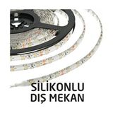 Erbay 4040 3 Çip 3 Direnç Beyaz Renkli Silikonlu Dış Mekan LED Şerit Güçlü Aydınlatma - 5 m