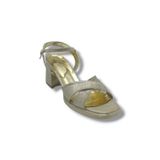 Erbay 405-26 Simli Çupra Kumaş Çapraz Bant Kalın Topuk Kadın Sandalet 41(7Cm)