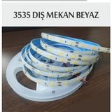 Erbay 5 Metre Dış Mekan Silikonlu 3535 Şerit LED Beyaz Işık (Trafo Hariç)