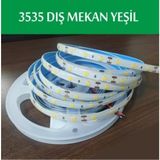 Erbay 5 Metre Yeşil Işık Dış Mekan Silikonlu 3535 Şerit LED Trafo Hariç Yeşil Renk