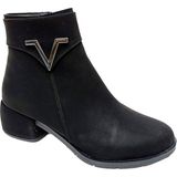 Erbay 513 Yağlı Deri Trend Fashion Kadın Bot - Siyah