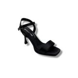 Erbay 600-26 Parlak Saten Tek Bant Orta Topuk Kadın Sandalet(10Cm)