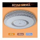 Erbay Beyaz Sırma Yüksek Işık 45WDESENLI Armatür Şık Dekoratif Ürün Sıva Üstü LED
