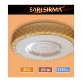 Erbay Sarı Sırma Yüksek Işık 45WDESENLI Armatür Şık Dekoratif Ürün Sıva Üstü LED Günışığı