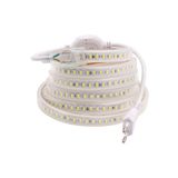 ERBAY Silikonlu 120 Ledli Şerit led Yapışkanlı 220v Fişli 5 Mt Beyaz Tak Çalıştır Hazır