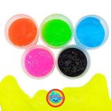 Erbek Plastik Slime Oyun Jeli Yuvarlak Kutu Yumtoys Polymer Slime Eğitici Oyun- 6 Adet