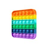 Erbek Pop It Push Popit Bubble Fidget Özel Pop Duyusal Oyuncak Zihinsel Stres ( Rainbow Renk, Kare )