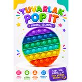 Erbek Popit Yuvarlak Gökkuşağı Renk Duyusal Oyuncak Zihinsel Gelişim Stres Pop Pop it