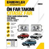 ERBERKLER Tofaş Şahin Doğan Kartal Ön Far Çıtasız Far Eski Model Far Takım Sağ ve Sol (85006069)(85006070)