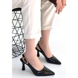 Erbilden Hies Siyah Rugan Topuklu Ayakkabı - (DipCamo)Charcoal-White