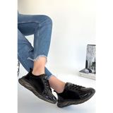Erbilden Piona Siyah Rugan Gri Tabanlı Spor Ayakkabı - (DipCamo)Charcoal-White