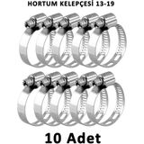 ERC Hırdavat Ayarlı Metal Hortum Kelepçesi Vidalı 13-19 mm 10 Adet