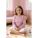Erca Home Tekstil Ürünleri %100 Pamuklu Içi Polar Kışlık Kız Çocuk Sweatshırt / Kazak 3/10 Yaş - Pembe - 7 - 8 Yaş