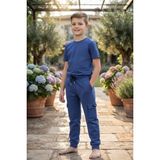 Erca Home Tekstil Ürünleri Armalı Ribana Paça Eşofman Alt/ Tek Alt / Pantolon 9Y,10Y,11Y,12Y Erkek Mavi - 10 Yaş