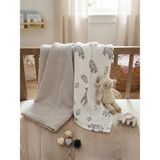Erca Home Tekstil Ürünleri Jakarlı Müslin 2 Li Bebek Battaniyesi %100 Pamuk Nefes Alabilen Örtü Kundak/emzirme Örtüsü - 80 X 90 - Gri