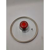 Ercan AVM Cam Kapak 16 cm ve Kırmızı ( Elma Şekeri ) Kulp