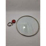Ercan AVM Cam Kapak 28 cm ve Kırmızı ( Elma Şekeri ) Kulp