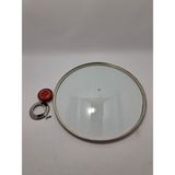 Ercan AVM Cam Kapak 30 cm ve Kırmızı (Elma Şekeri) Kulp