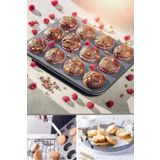 Ercazzo 12'li Yanmaz Muffin Kalıbı Cheesecake Ve Muffin Için Yanmaz Tepsi Kek Kurabiye Turta Kalıbı