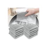 Ercazzo 3 Lü Paslanmaz Telli Bulaşık Temizlik Bezi Çok Amaçlı Tel Mikrofiber Yağ Sökücü Sihirli Bez