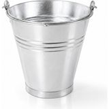 Erçelik Metal Galvaniz Su Kum Kovası No:34 15 Litre Dayanıklı Metal Yapı ile Estetik Tasarım - 15 lt - Metalik