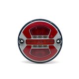 erçelik otomotiv Universal Mini Yuvarlak Stop Lambası 4 Fonksiyonlu 12-24V Uyumlu Fren Park Geri Vites Sinyal