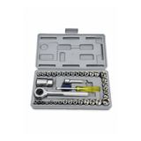 ERÇELİK TİCARET 40 Parça Lokma Takımı 1/4” ve 3/8” Cırcırlı Lokma Anahtar Seti SAE & Metrik