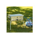 ERÇELİK TİCARET Lav Taşlı Tüplü Mangal - Krom Çelik 44 cm