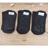 Erceys 4 Çift Kadın Taban Altı Abs Baskılı Kaydırmaz Çorap Plates Tavaf Klasik Soket - 35 - 39 - Siyah
